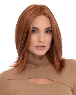 Lisa Wig By Envy | Human Hair/Synthetic Blend -Envy Sales 5Lisa LighterRed 787 OL