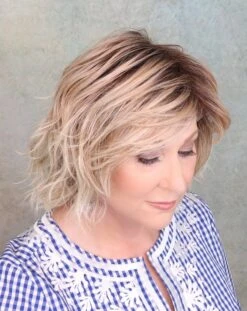 Anima Wig By Ellen Wille | Mono Crown -Envy Sales AnimaSandyBlondeRootedtop