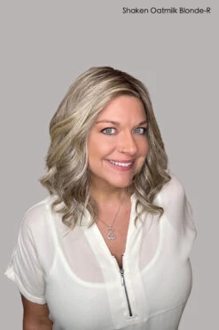 Miu Wig By BelleTress | Heat-Friendly Synthetic -Envy Sales BelletressMiuShakenOatMilkBlondeRFront2