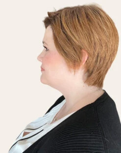 Billie Wig By Envy | Human Hair/Synthetic Blend -Envy Sales Billie Envy CreamedCoffee Left