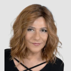 Emma Wig By Envy | Mono Part | Human Hair | Synthetic Blend -Envy Sales Envy Emma CreamedCoffee EnvyHair