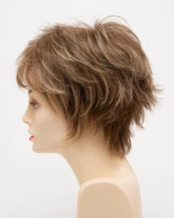 Flame Wig By Envy | Mono Crown | Human Hair | Synthetic Blend -Envy Sales FlameLeftSide DarkBlonde