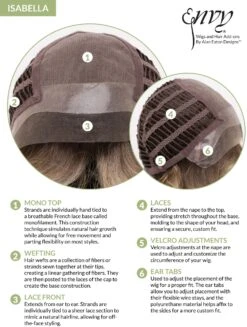 Isabella Wig By Envy | Mono Top | Human Hair | Synthetic Blend 36 Isabella Wig By Envy | Mono Top | Human Hair | Synthetic Blend -Envy Sales Isabella
