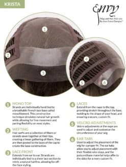 Krista Wig By Envy | Mono Top | Human Hair | Synthetic Blend -Envy Sales Krista