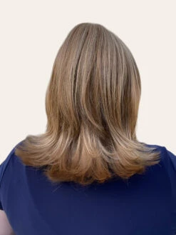 Lisa Wig By Envy | Human Hair/Synthetic Blend -Envy Sales Lisa Envy DarkerBlonde Back