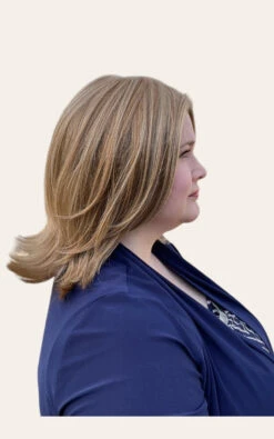 Lisa Wig By Envy | Human Hair/Synthetic Blend -Envy Sales Lisa Envy DarkerBlonde Right