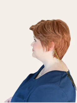 Paula Wig By Envy | Human Hair/Synthetic Blend -Envy Sales Paula Envy LighterRed Left