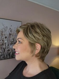 Paula Wig By Envy | Human Hair/Synthetic Blend -Envy Sales PaulabyEnvyAlmondBreezeSide