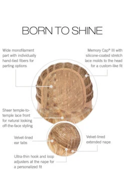 Born To Shine Wig By Raquel Welch | Heat-Friendly Synthetic -Envy Sales RW BornToShine CapConstruction