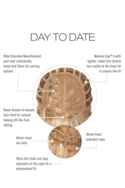 Day To Date Wig By Raquel Welch | Heat-Friendly Synthetic -Envy Sales RW DayToDate CapConstruction