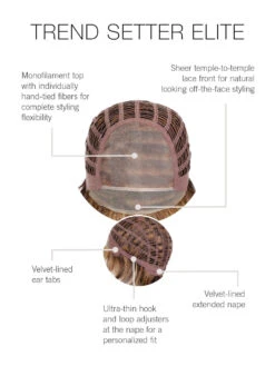 Trend Setter Elite Wig By Raquel Welch | Mono Top -Envy Sales RW TrendSetterElite CapConstruction