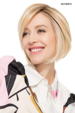 Smooth Cut Bob Wig By TressAllure | Mono Top | Heat-Friendly Synthetic -Envy Sales Smooth Cut 24102R12 0497 Edit cropped