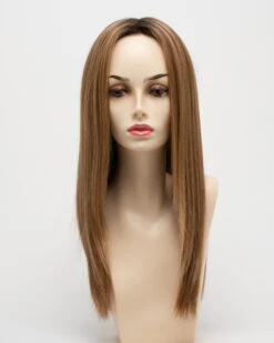 Veronica Wig By Envy | Mono Top | Human Hair | Synthetic Blend -Envy Sales VeronciaFront GoldenNutmeg