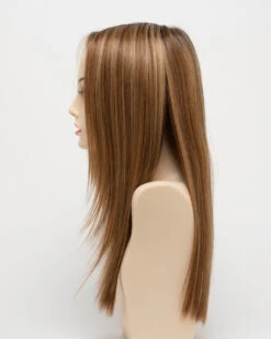 Veronica Wig By Envy | Mono Top | Human Hair | Synthetic Blend -Envy Sales VeronicaLeftSide GoldenNutmeg