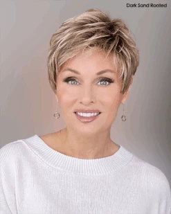 Yoko Wig By Ellen Wille | Heat-Friendly Synthetic -Envy Sales cEllenWilleYokoinDarkSandRooted1