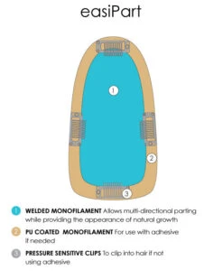 EasiPart Topper 12" | Remy Human Hair | Renau Exclusive -Envy Sales easiPart descriptions