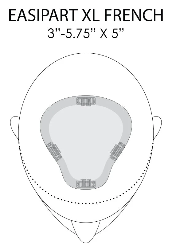 EasiPart XL Topper French 12" | Remy Human Hair 5 EasiPart XL Topper French 12" | Remy Human Hair - Image 5