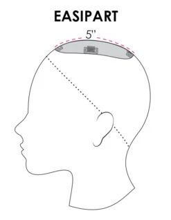 EasiPart Topper 8" | Remy Human Hair -Envy Sales easiPart coverage