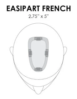 EasiPart Topper French 8" | Remy Human Hair -Envy Sales easipart french placement base dimension