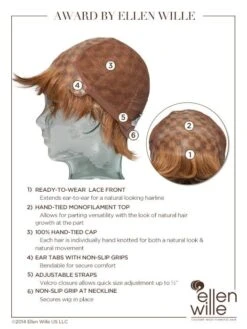 Award Wig By Ellen Wille | Mono Top -Envy Sales ewaward cap